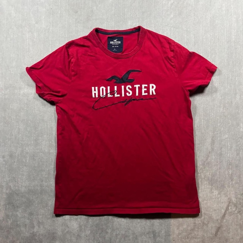 Hollister red cotton t-shirt